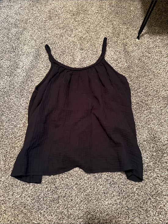 Universal Thread Tops - Universal Thread Black Gauze Twisted Spaghetti-Strap Camisole